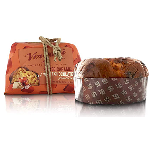 Salted Caramel And White Chocolate Drops Panettone