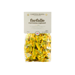 Turmeric and Spinach Farfalle