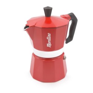 Four-Cup Red Espresso Pot