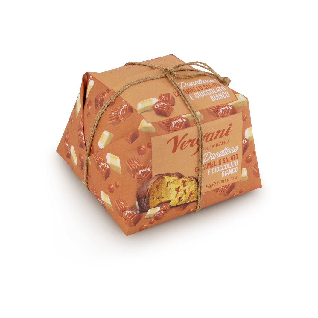 Salted Caramel and White Chocolate Panettone